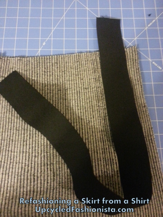 Refashioning a skirt from a shirt #upcycled #refashion #sewing